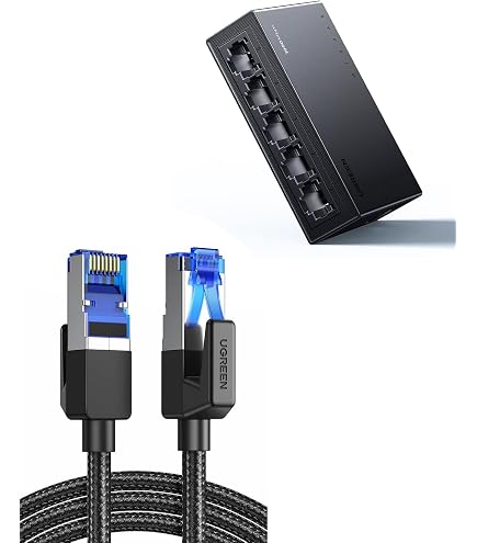 Amazon.com: UGREEN Cat 8 Ethernet Cable 10FT Bundle with 10-Port